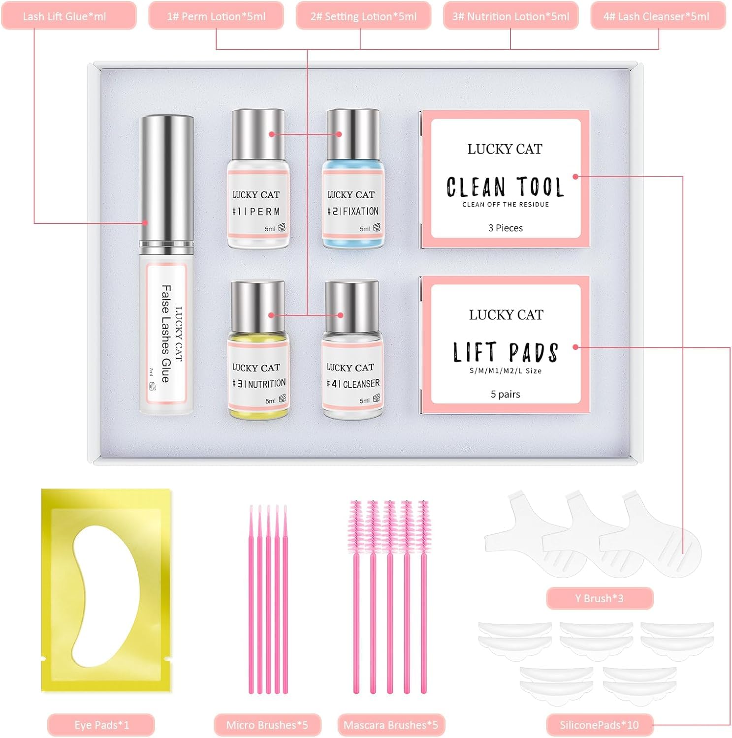 Еyelash Weixinbuy Lifting Set Starter Kit Lash Extensions Curling Lifting Kit Semi-Permanent Curling Perming Wave Suitable for Salon, фото №2