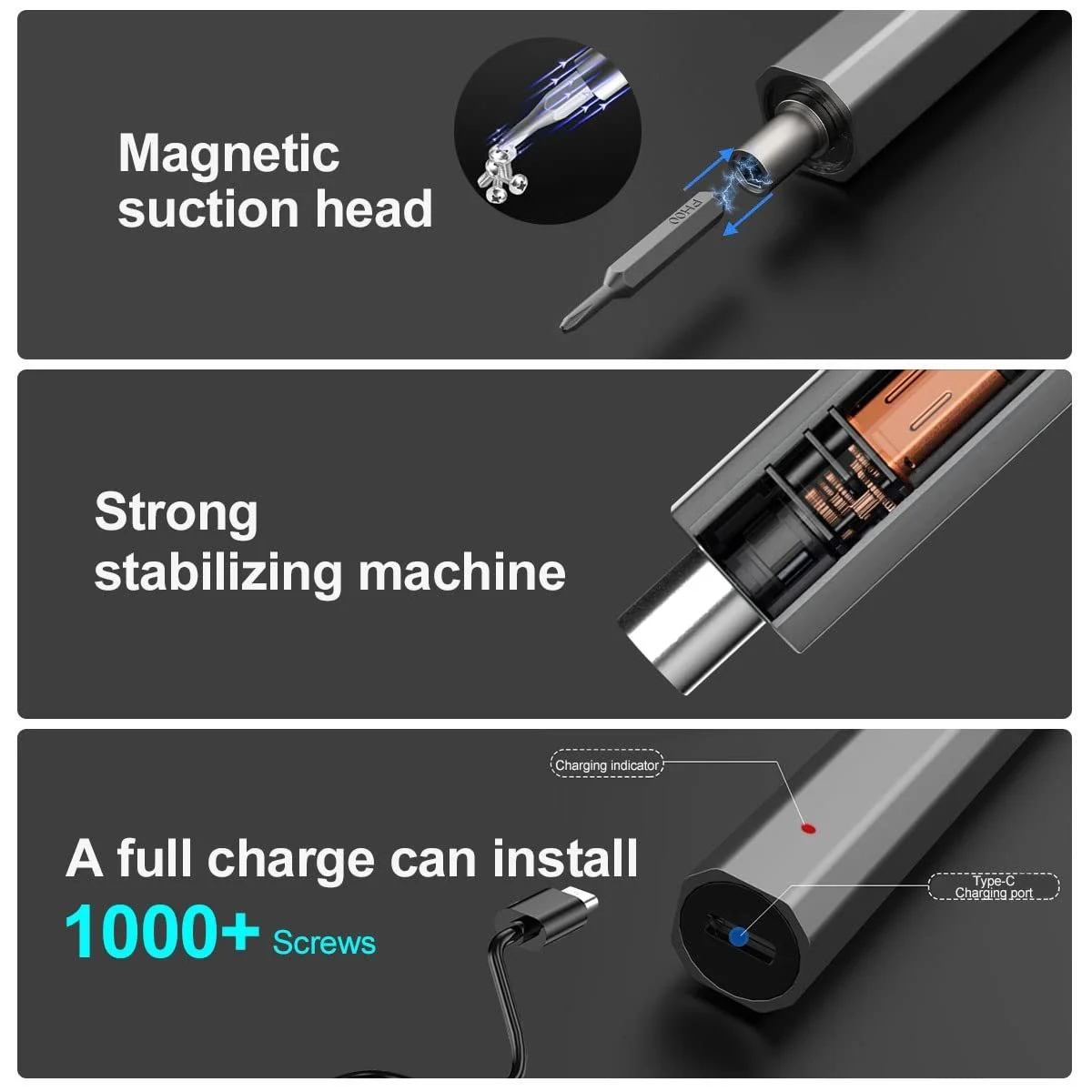 Электрическая отвертка Dinow 66 в 1 с LED подсветкой, фото №3 Электрическая отвертка Dinow 66 в 1 с LED подсветкой, фото №3