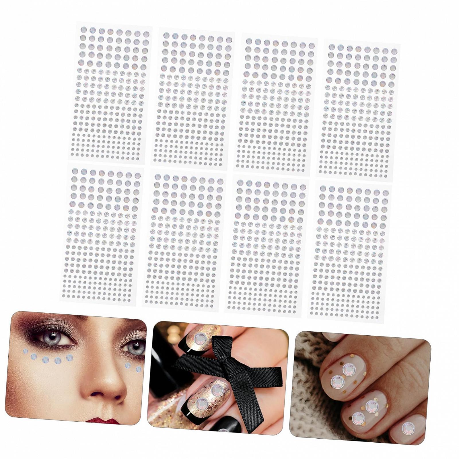 Наклейки зі стразами STOBOK 8 аркушів, фото №8