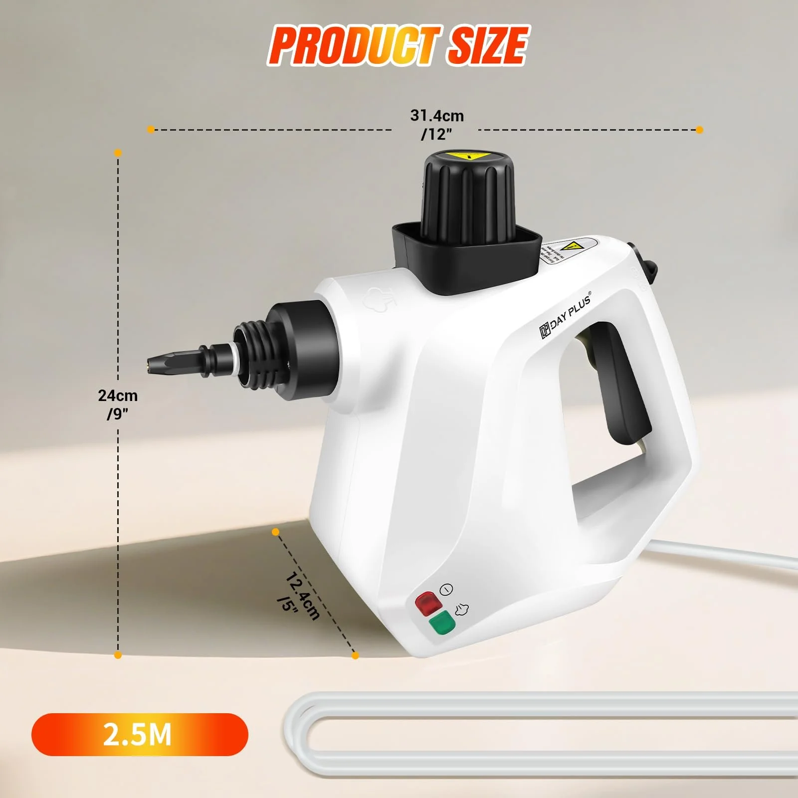 Пароочиститель ручной 1000 Вт IPX4 9 аксессуаров, фото №3