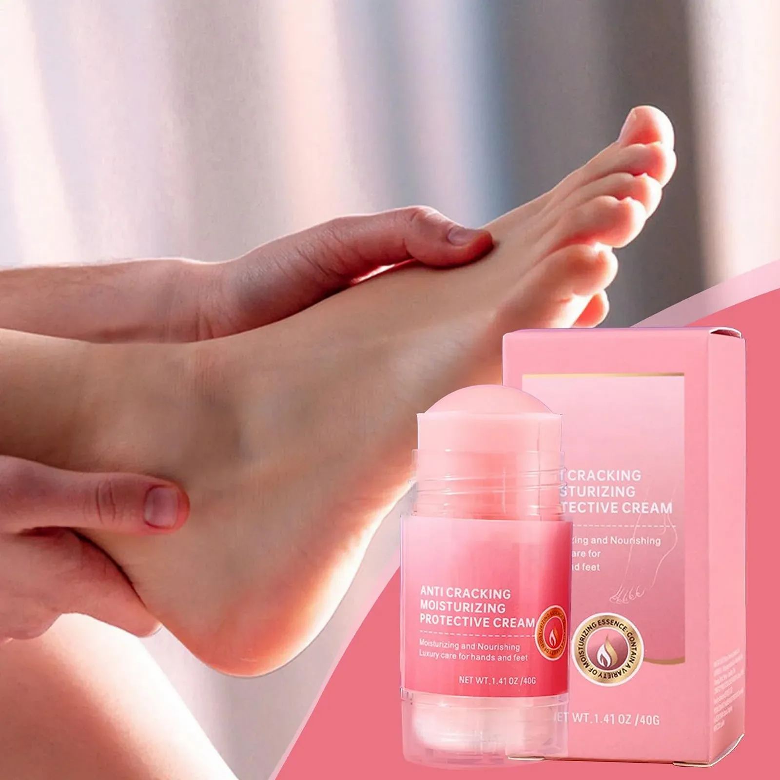 Бальзам для п'ят Живильний пом'якшувальний з масажним роликом 40 мл проти сухої та потрісканої шкіри, фото №3