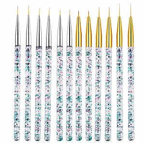 Пензлі для підводки очей Fine Point 12 шт. (Золото, Срібло) - Фото 1