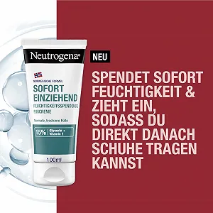 Крем для ног Neutrogena Norwegian Formula быстро впитывающийся с 15% глицерином и витамином E 100 мл synthetic.ua - Фото 1