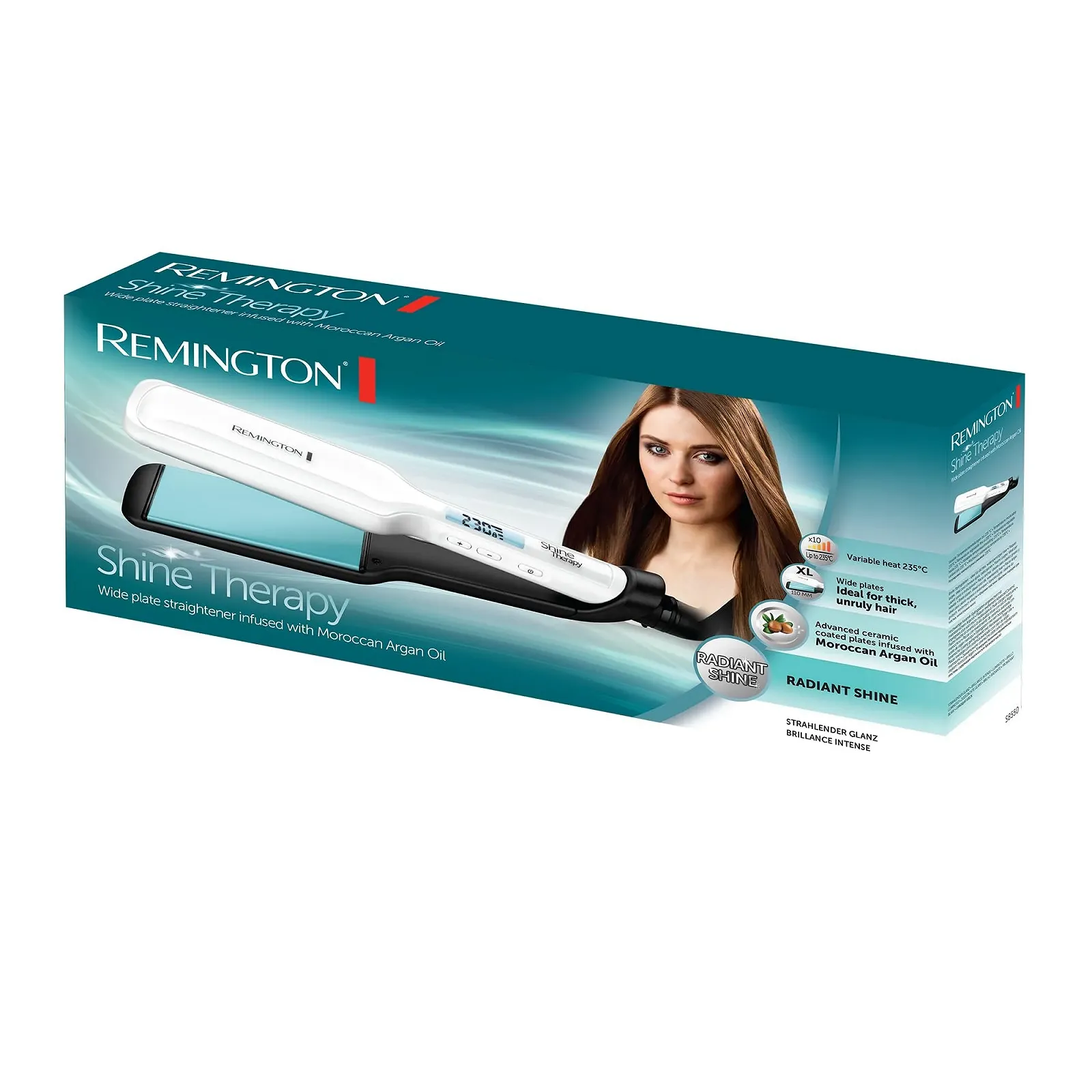 Выпрямитель Remington Shine Therapy Wide S8550 150-230°C LCD Display, фото №9 Выпрямитель Remington Shine Therapy Wide S8550 150-230°C LCD Display, фото №9