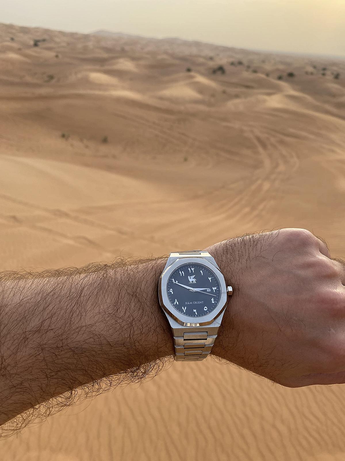 Годинник R&M ORIENT Чоловічий Арабські Цифри Нержавіюча Сталь Аналоговий Кварцевий Сапфірове Скло Великий Дизайнерський Модний Водонепроникний З Арабським Календарем, фото №6 Годинник R&M ORIENT Чоловічий Арабські Цифри Нержавіюча Сталь Аналоговий Кварцевий Сапфірове Скло Великий Дизайнерський Модний Водонепроникний З Арабським Календарем, фото №6