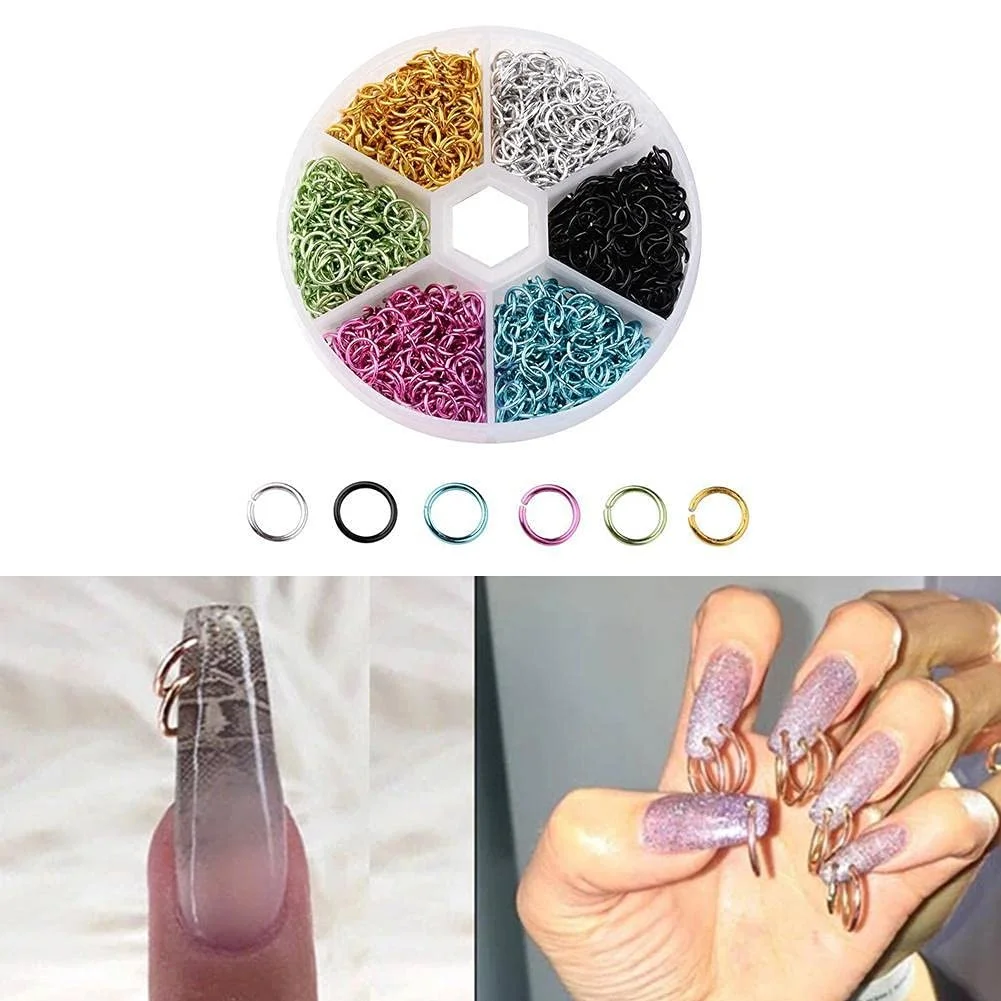 Подвеска для пирсинга ногтей Блестящие ногти Дизайн пирсинга Сплав Декор для пирсинга ногтей Металл M3j3 Акрил, фото №4