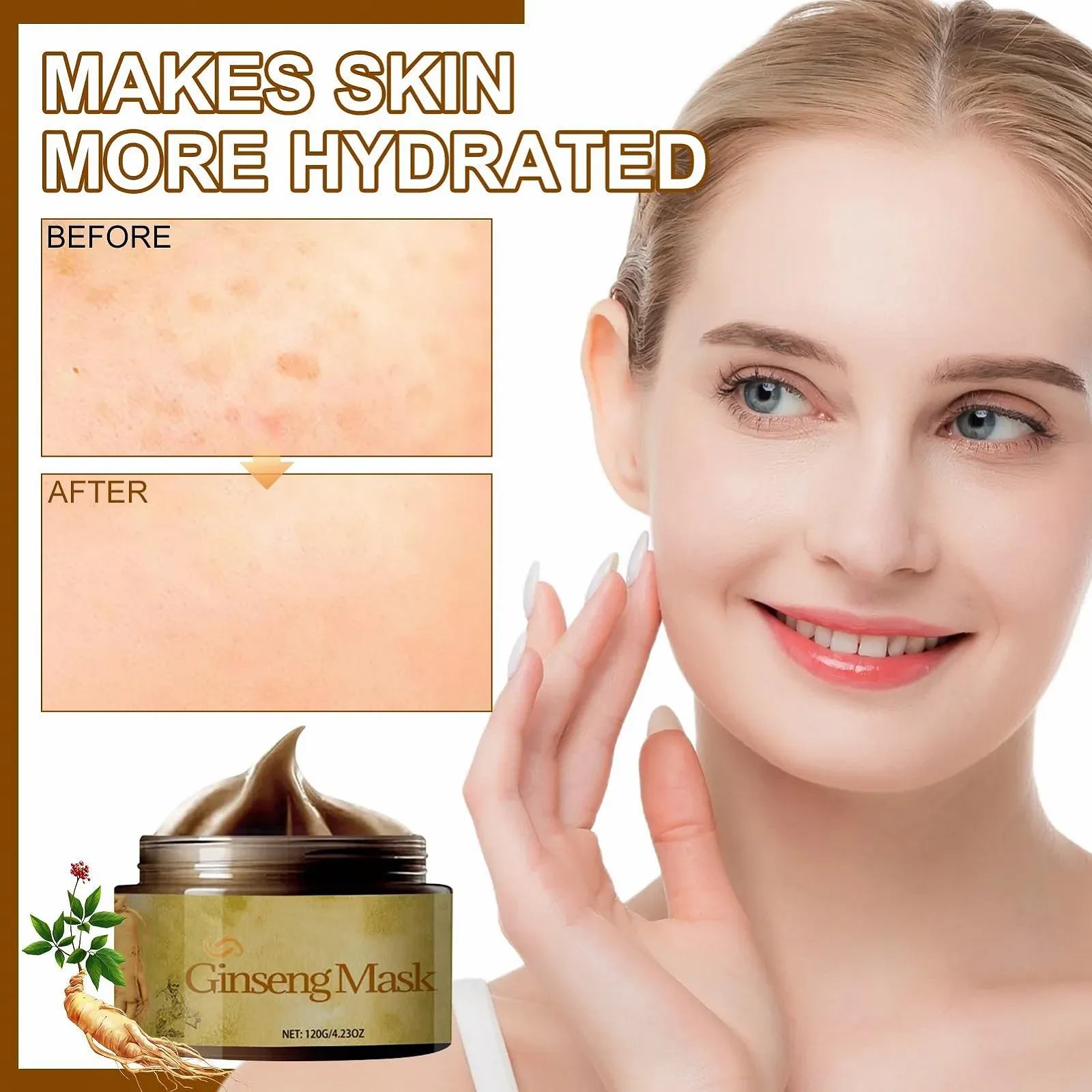 Маска для обличчя Ginseng Peel Off, 2024, корейська косметика, 1 шт, фото №3