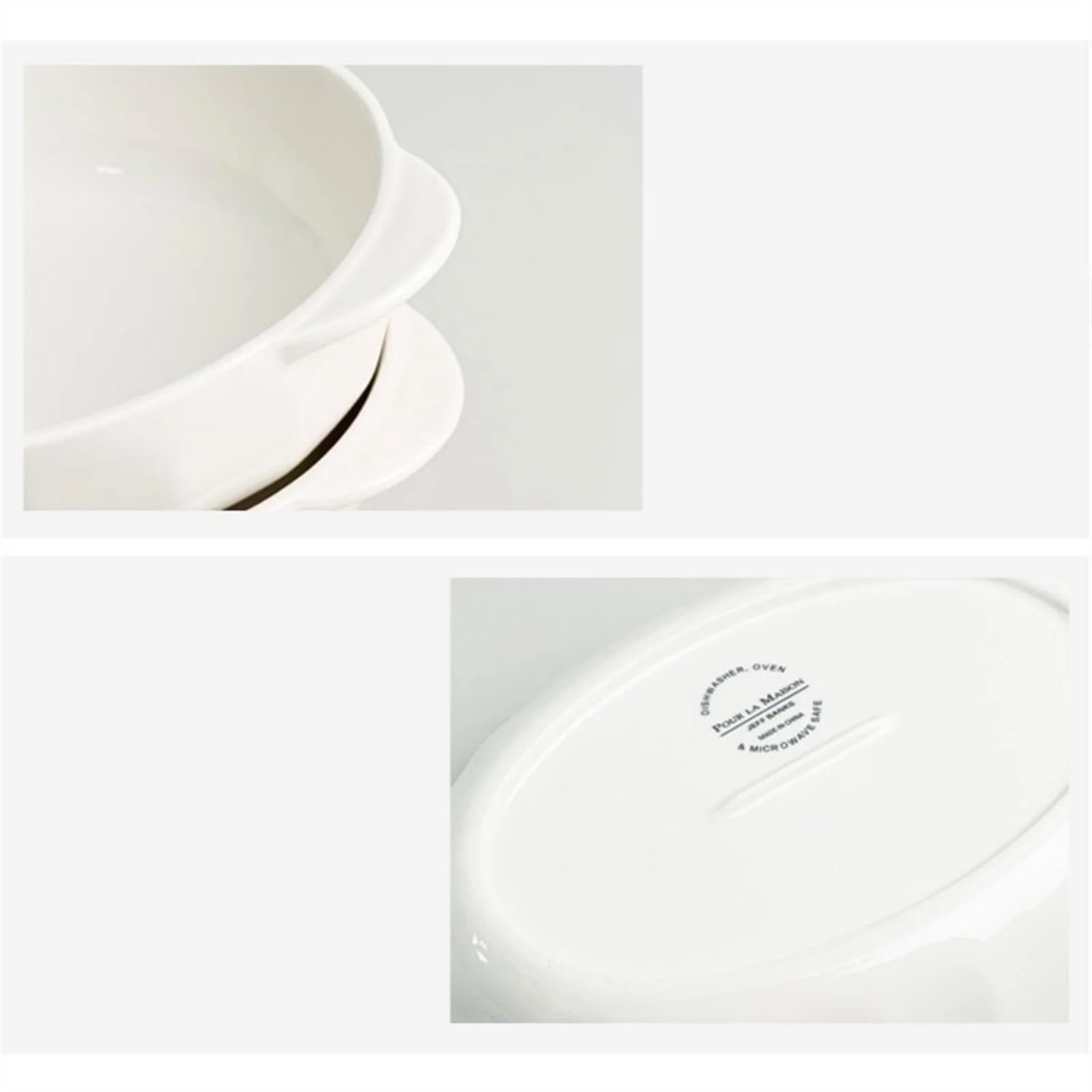 Форма для запекания керамическая овальная с подглазурной росписью большая, фото №3