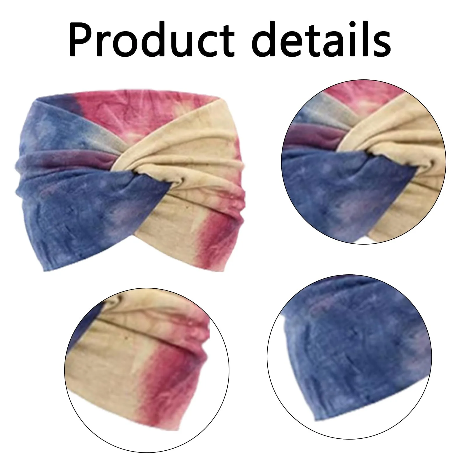 Набір пов'язок на голову Tie Dye з вузлом для жінок, фото №3