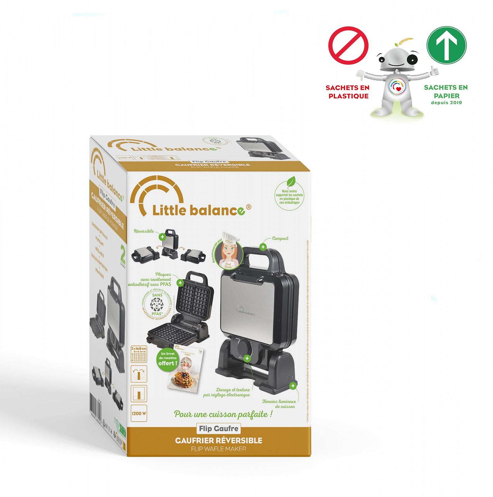 Вафельница LITTLE BALANCE Flip Waffeln, электрическая, вращающееся основание, 1200 Вт, черная, фото №6