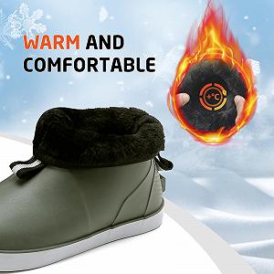 Резиновые сапоги мужские с мягкой подкладкой Зимние теплые нескользящие водонепроницаемые снежные сапоги для рыбалки, садоводства, катания на лодках, кемпинга, парусного спорта и активного отдыха synthetic.ua - Фото 1