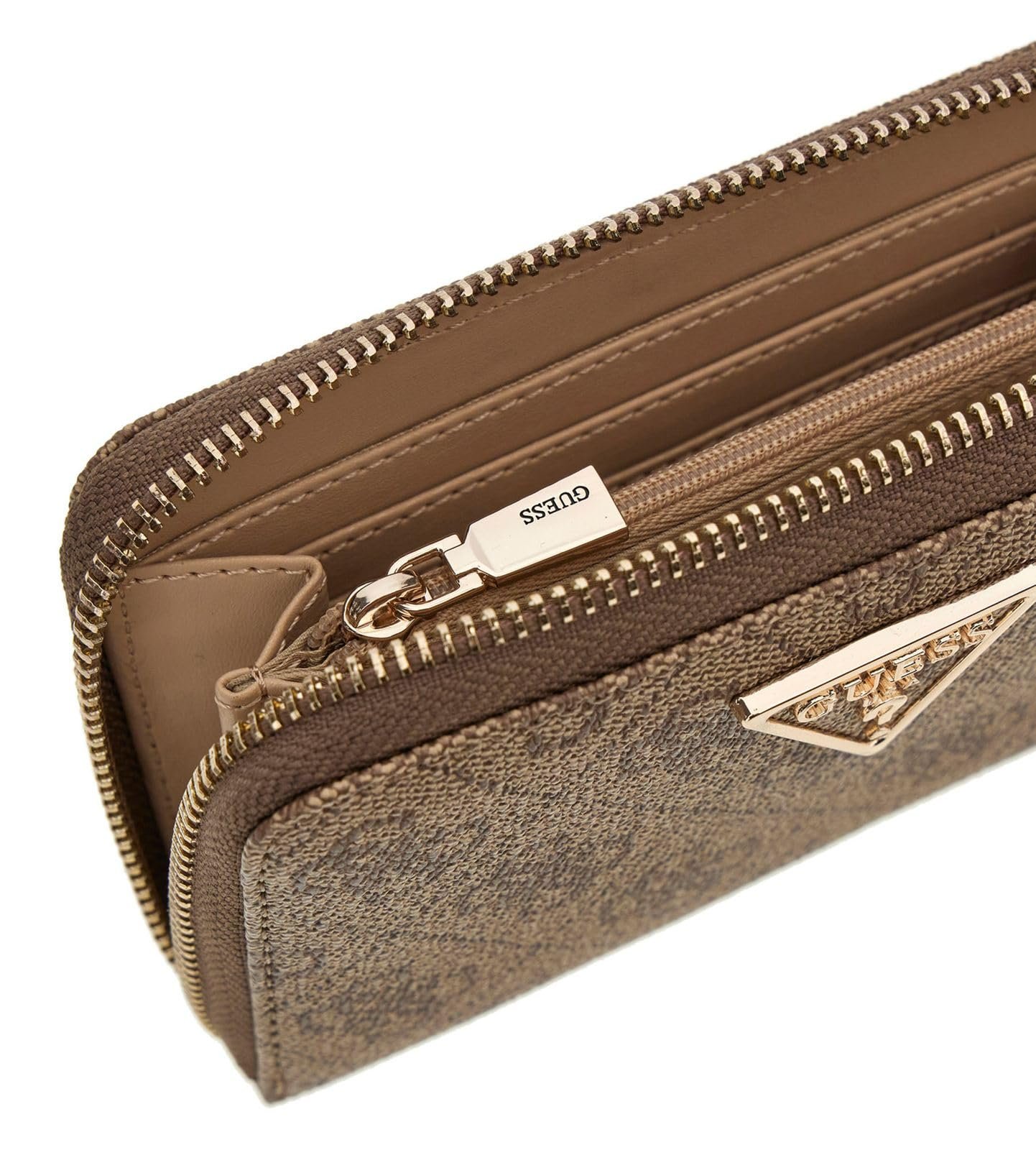 Гаманець GUESS Laurel II SLG Medium Zip Around Latte Logo, фото №2