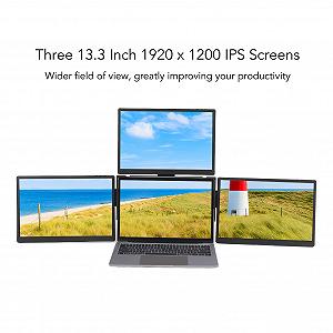 Монітор ASHATA 13.3 Inch DIY Portable HD Triple Screen для ноутбуків 11.6-17 дюймів synthetic.ua - Фото 1