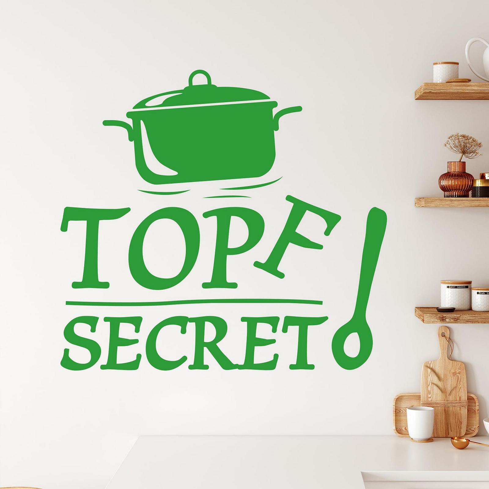 Наклейка на стіну GRAZDesign Pot Secret Кухонна Смішна Самоклеюча 33 x 30 см 063 Лаймово-зелена, фото №3