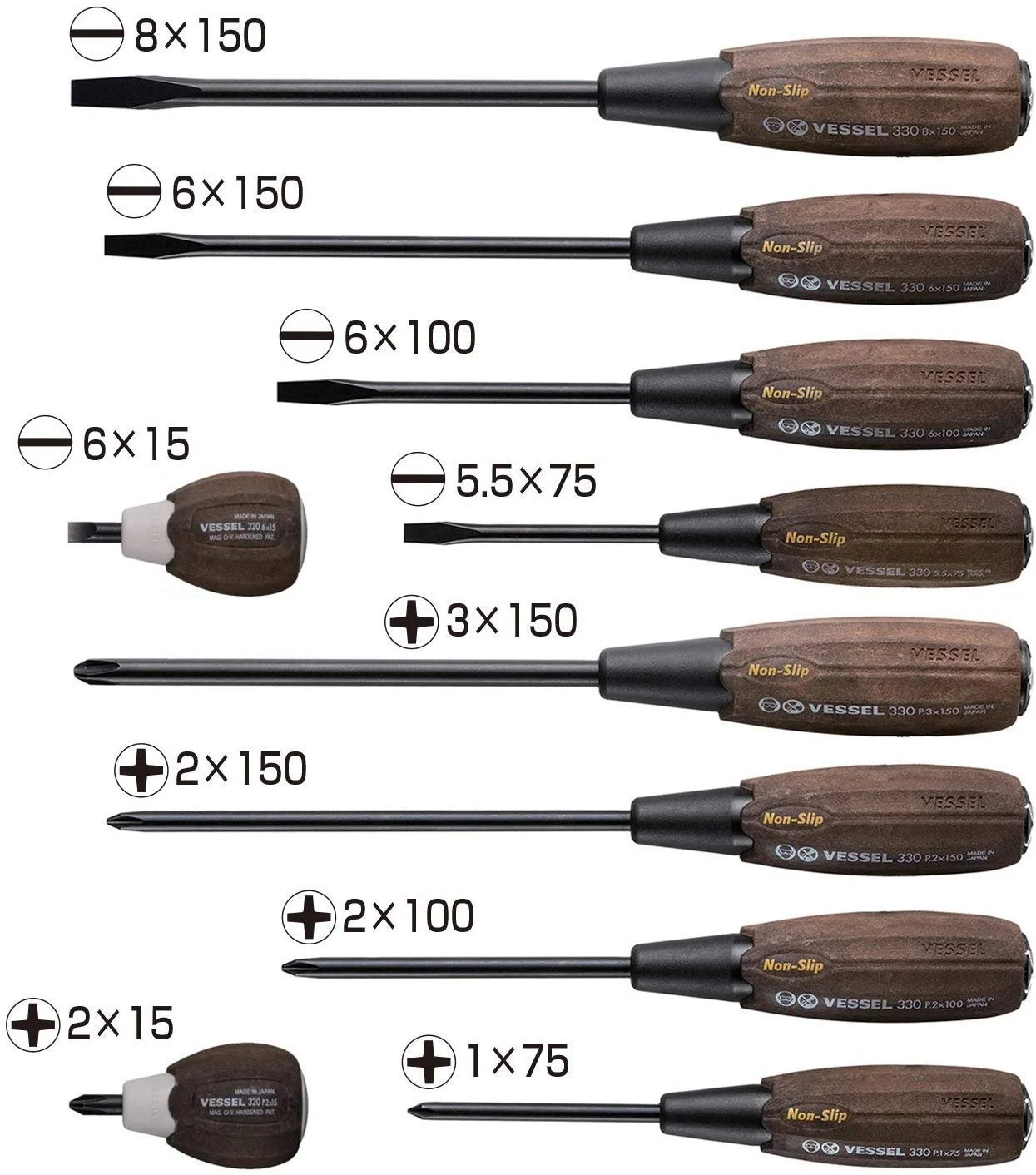 Викрутка VESSEL Wood-Compo 3010PS, фото №2