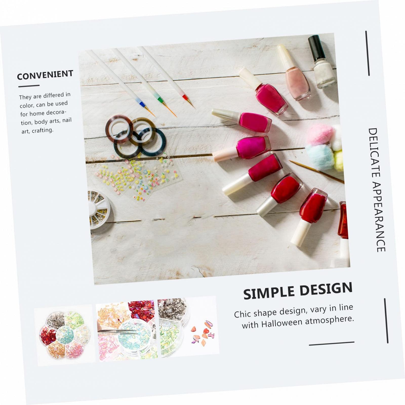 Стрази для нігтів FRCOLOR Різнокольорові Блискучі, фото №5