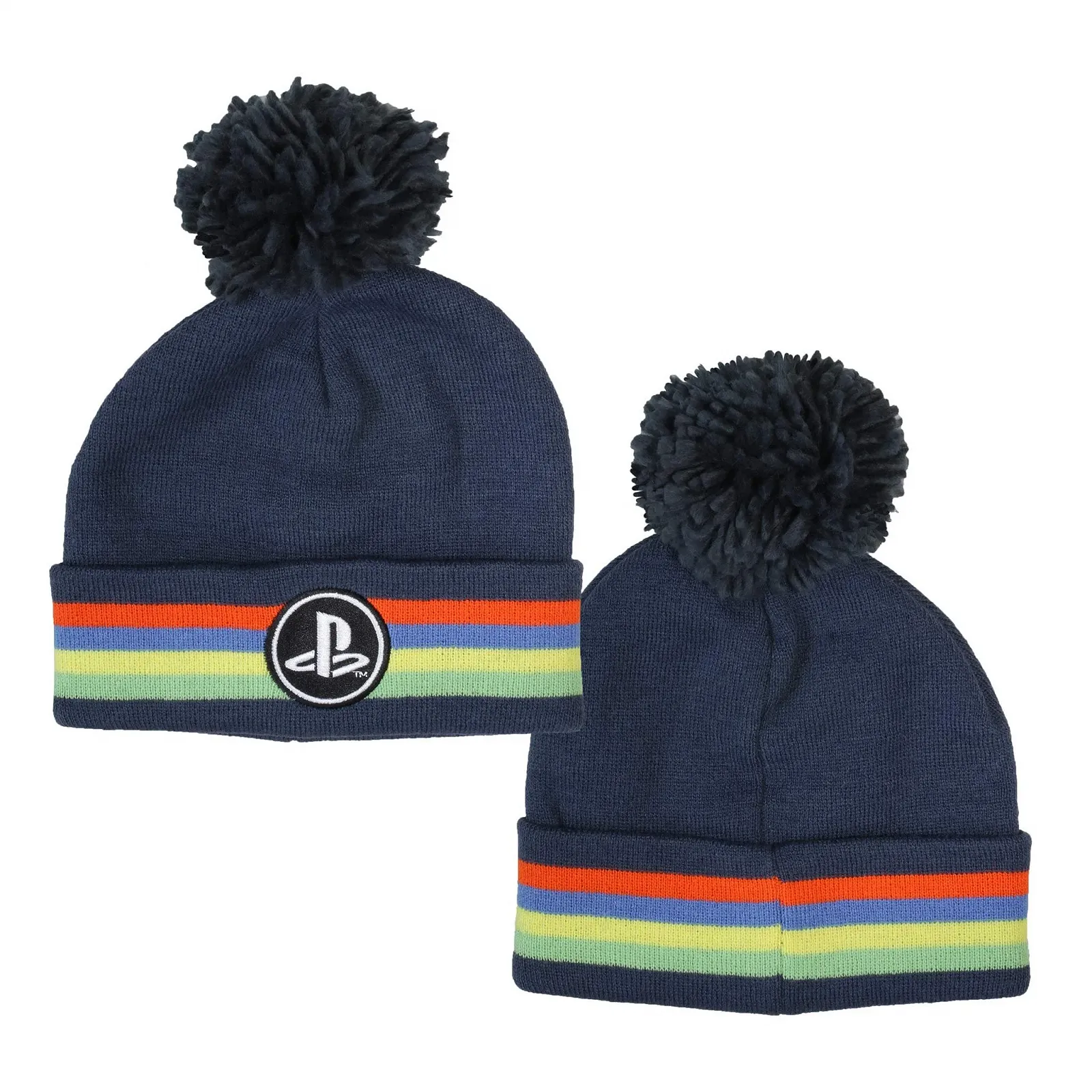 Шапка з помпоном Playstation Classic Logo, дитяча, один розмір, темно-синя, офіційний мерч, фото №2