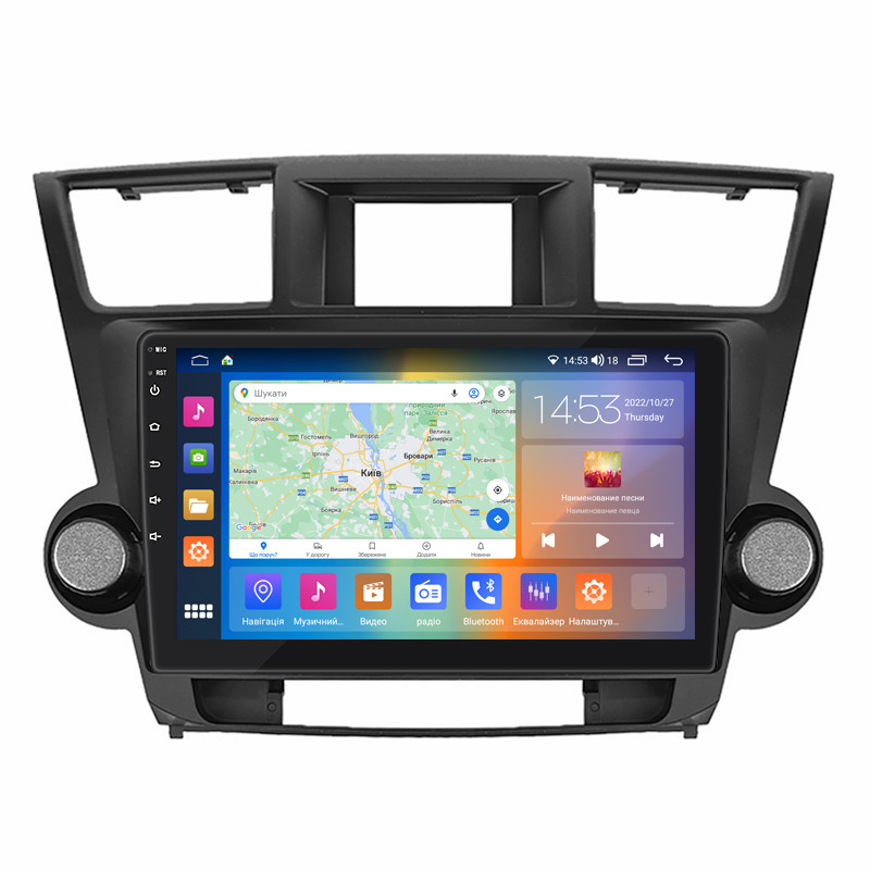 Станна магнітола Lesko 10 для Toyota Highlander II U40 Рестайлінг 2010-2013 4/64Gb CP 4G Wi-Fi GPS Prime (9702-48194), фото №1