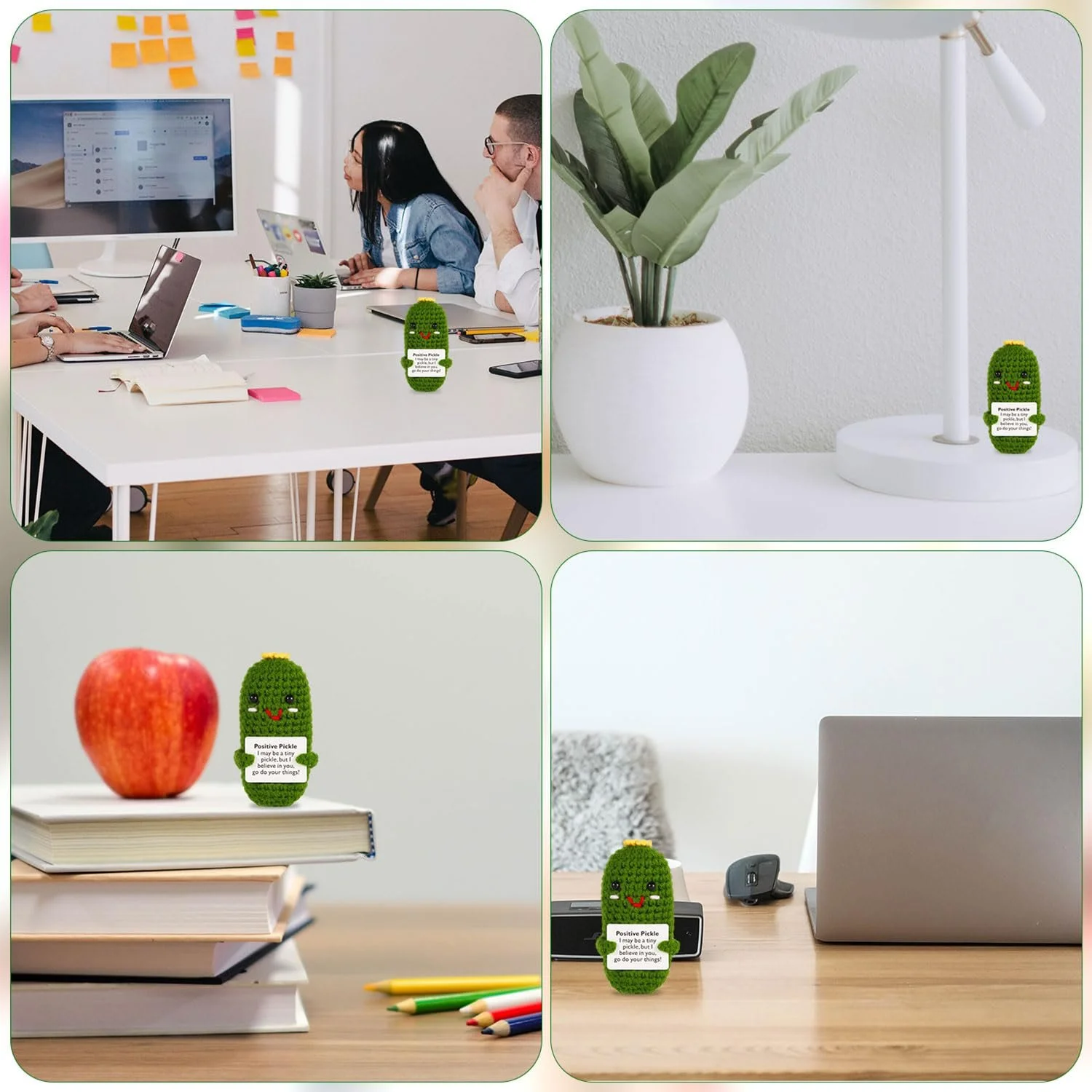 Игрушка NQEUEPN Positive Cucumber вязаный огурец 10,2 см зеленый, фото №5 Игрушка NQEUEPN Positive Cucumber вязаный огурец 10,2 см зеленый, фото №5