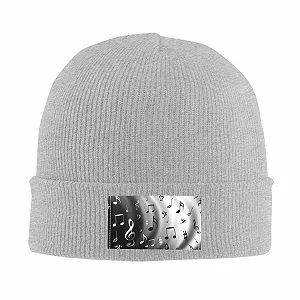 Шапка-біні JBYJBX з принтом музичних нот synthetic.ua - Фото 1