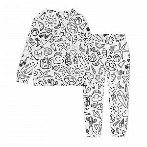 Піжама для хлопчиків Hanraz, з довгим мультяшним принтом, тепла - Фото 1