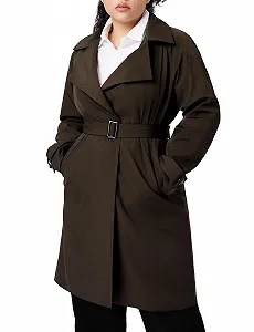 Тренч Orolay Женский Повседневный С лацканами Средней Длины Приталенный С поясом - Фото 1