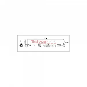 Гальмівний шланг METZGER 4111755 для LAND ROVER, задня вісь зліва - Фото 1