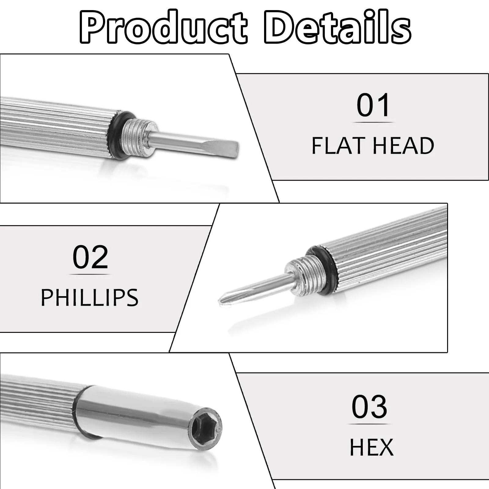 Набір simarro Mini 6 Precision Key Ring Стальний Сріблястий, фото №5