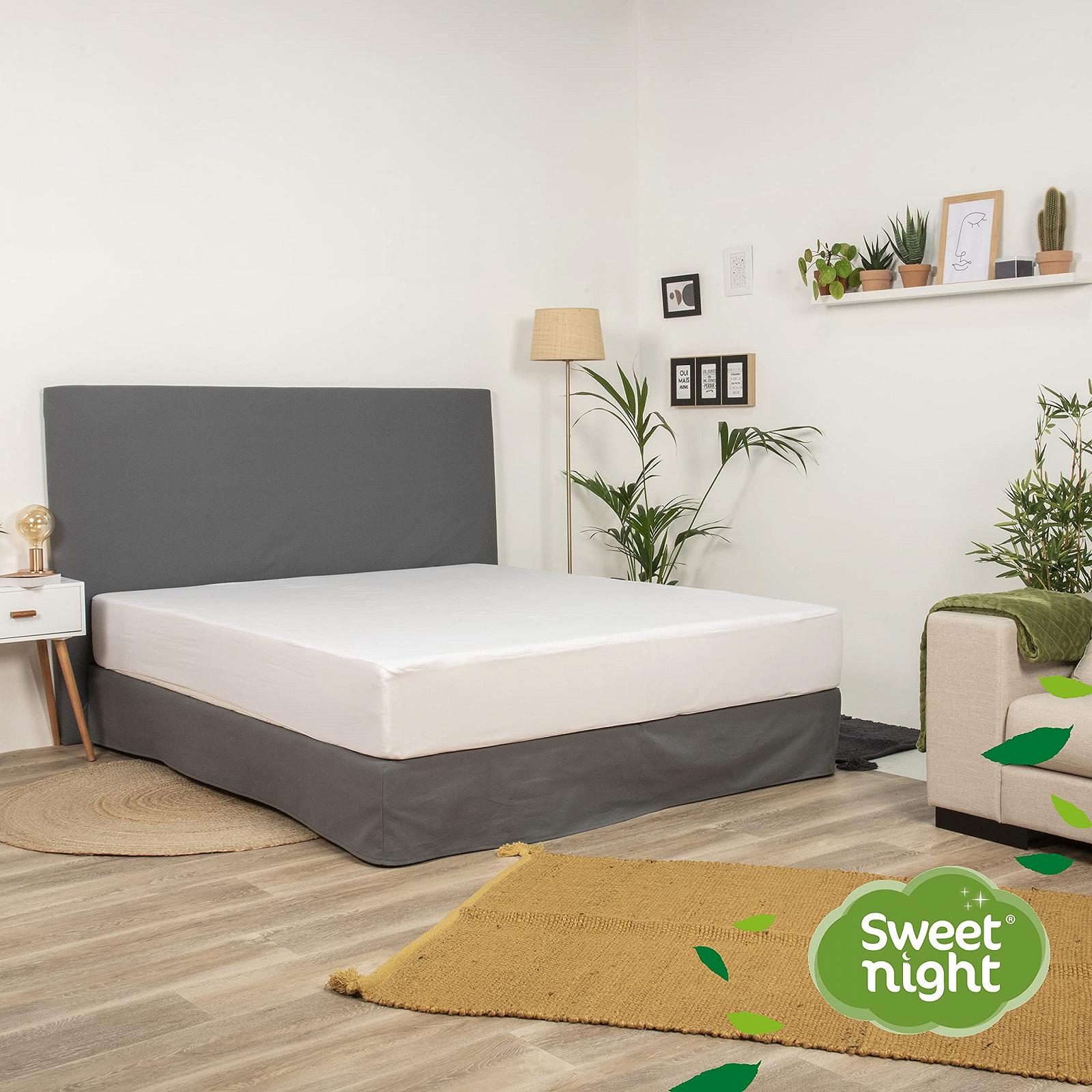 Наматрацник SWEET NIGHT Greenfirst 80 x 190/200 см, оброблений рослинним засобом, водонепроникний, протикліщовий, 100% бавовняний фліс, тихий та дихаючий, фото №6