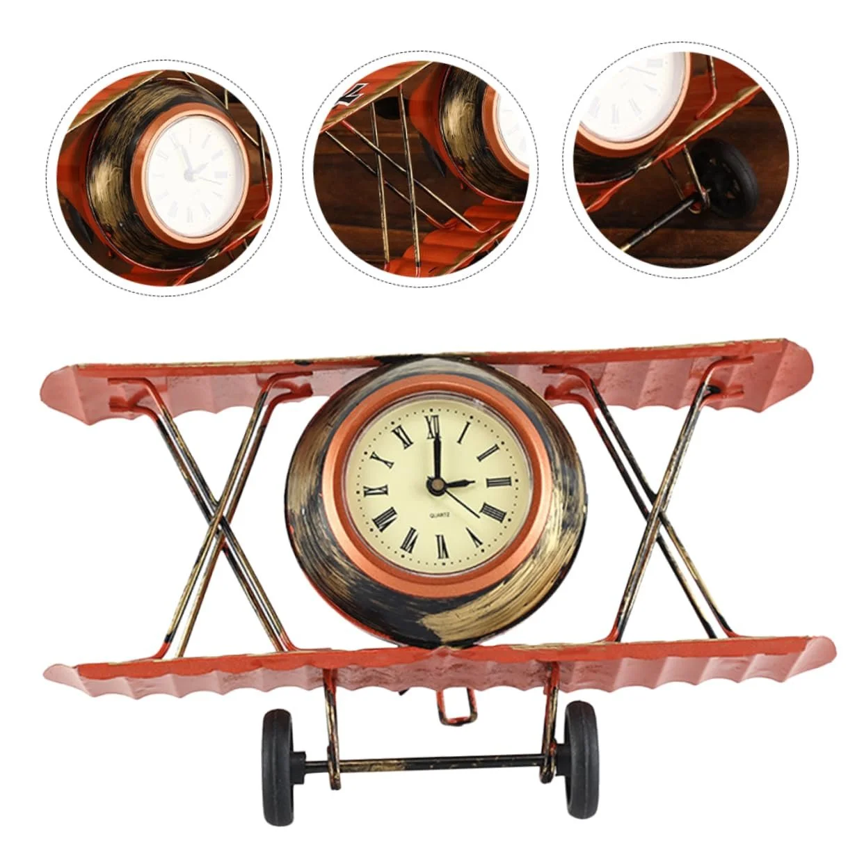 Настільний годинник MUCKLILY Flugzeiguhr Вінтажний стиль Декоративний, фото №4 Настільний годинник MUCKLILY Flugzeiguhr Вінтажний стиль Декоративний, фото №4