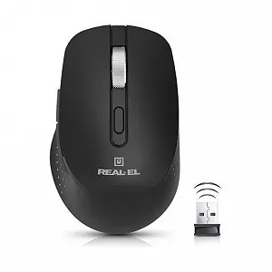 Купити Мышка REAL-EL RM-380W Wireless Black (EL123200057) - Фото 1 Мышка REAL-EL RM-380W Wireless Black (EL123200057) - Фото 1