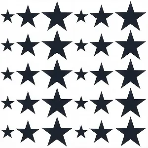 Наклейки на стіну GORGECRAFT Зірки дзеркальні самоклейні 80 шт. Чорні - Фото 1