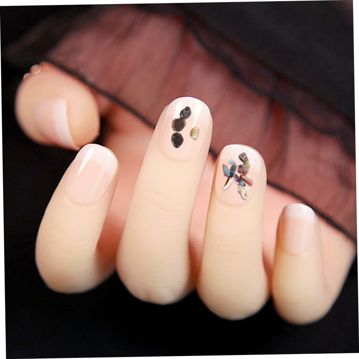 Блестки для ногтей Healeved Ракушка 6 коробок Ракушки блестки подушечки для ушей хлопок для очков блестки для ногтей драгоценные камни блестки наклейка дозатор мыла пена, фото №4