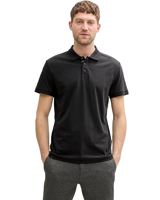 Поло Men's Polo 1045630-29999 Tom Tailor Чорний S, фото №1