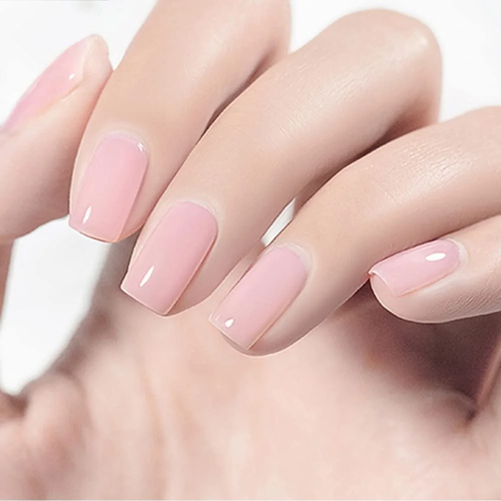 Гель-лак Vishine Jelly рожевий нюдовий 15 мл напівпрозорий рожевий, фото №2