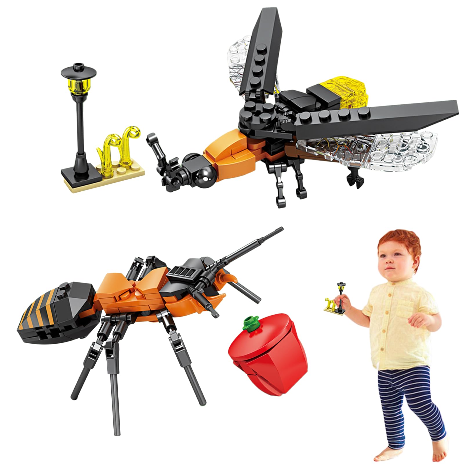 Блоки MANBOC Insect Series Ant + Fireflies Інтелектуальна збірка, фото №1
