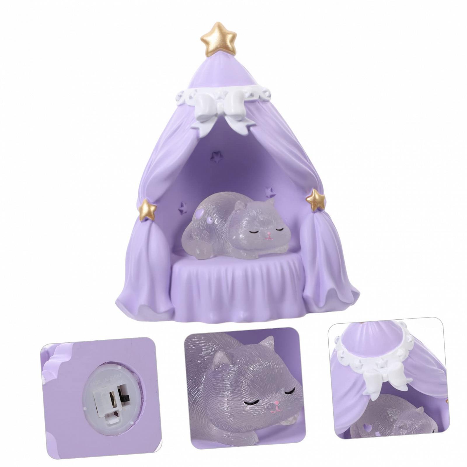 Лампа Housoutil Cat Night Light LED изменение цвета лиловая, фото №4 Лампа Housoutil Cat Night Light LED изменение цвета лиловая, фото №4