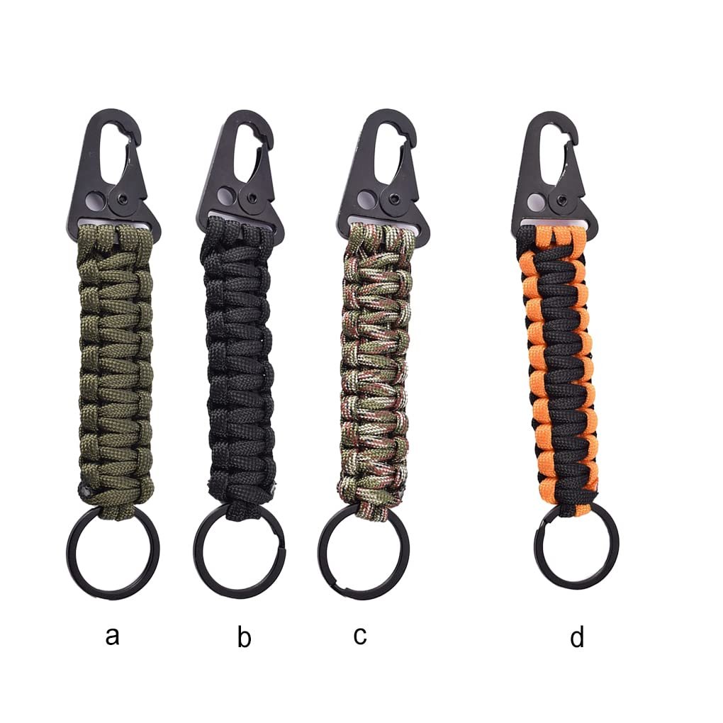 Брелок Paracord 7 нитей для кемпинга и походов Черный/оранжевый, фото №4