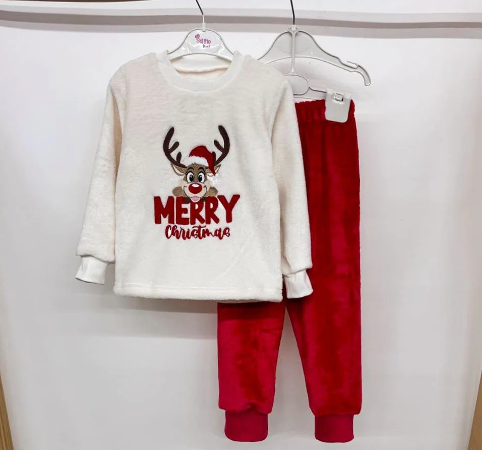 Тепла новорічна піжама для дітей від 98 до 158 см, фото №3