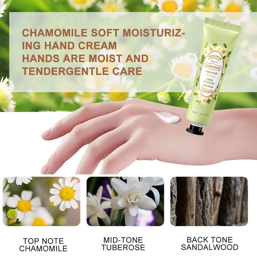 Крем для рук Chamomile, Cherry Blossom and Olive з ромашкою, вишневим цвітом та оливками Характеристики Колір 3 шт, фото №4