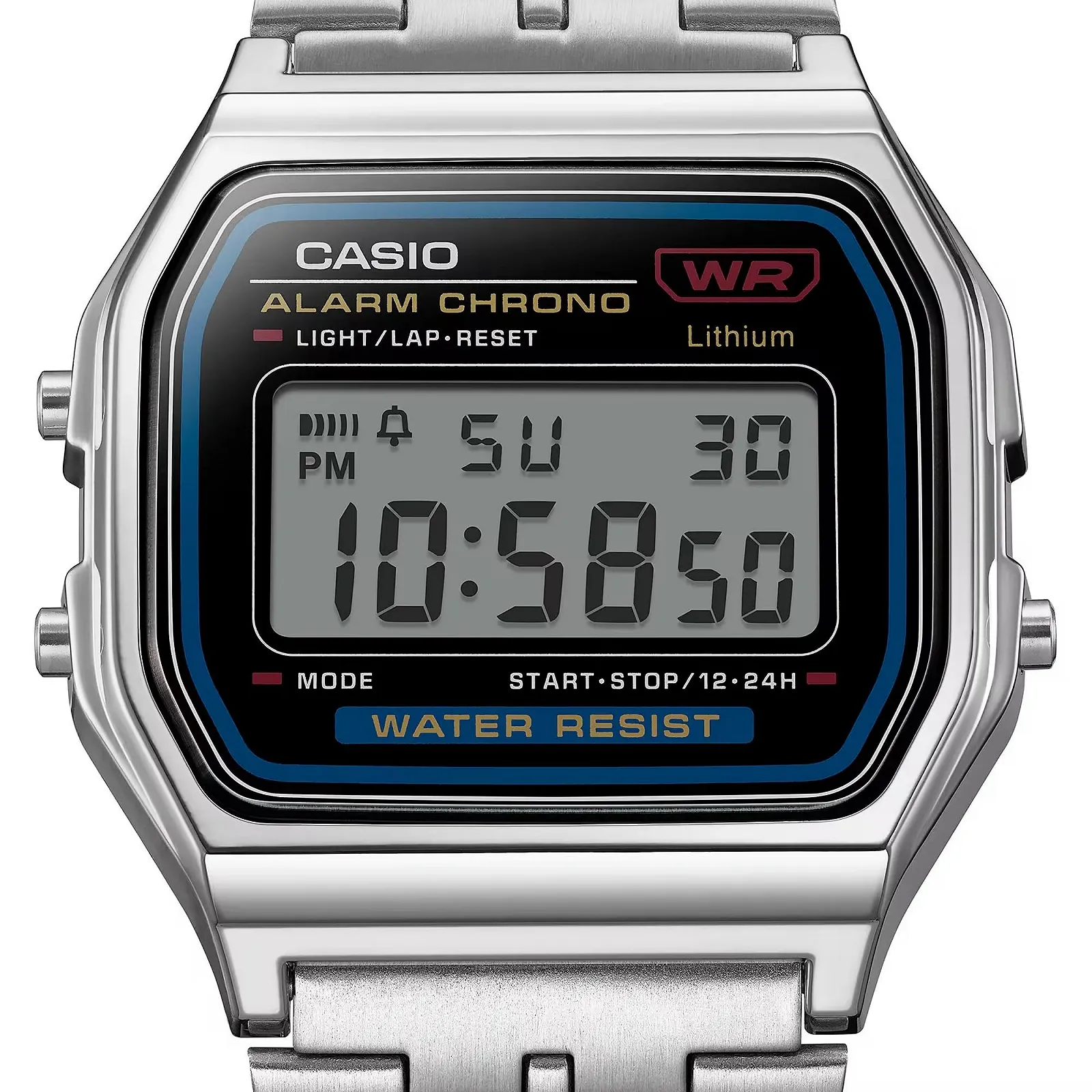 Унисекс Цифровые Часы Casio A159W-1D с Браслетом из Нержавеющей Стали, фото №2 Унисекс Цифровые Часы Casio A159W-1D с Браслетом из Нержавеющей Стали, фото №2
