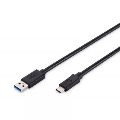 Дата кабель USB 3.0 Type-C to AM 1.0m DIGITUS (AK-300136-010-S), фото №1