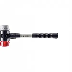 Киянка з м'яким бойком Halder 3736060 TPE-Mid/Plastic з посиленим корпусом із литої сталі різнокольорова 60 мм - Фото 1