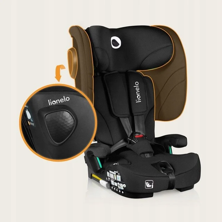 Автокрісло Lionelo Nelly / 76-150 см / ISOFIX / 9-36кг / Регулювання спинки / Чорне, фото №6