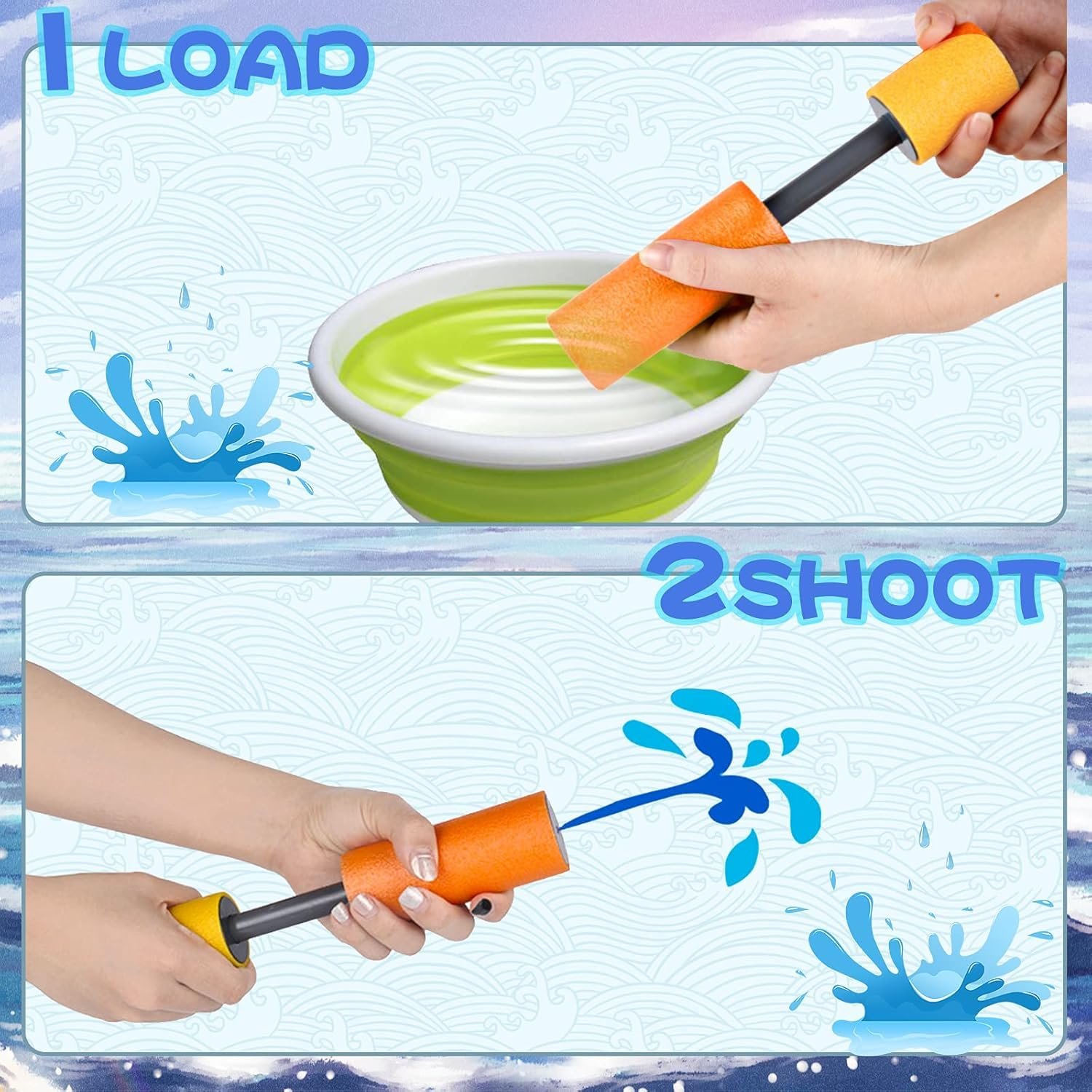 Водяной пистолет LISOPO 6 шт. Пена 15 см, фото №4