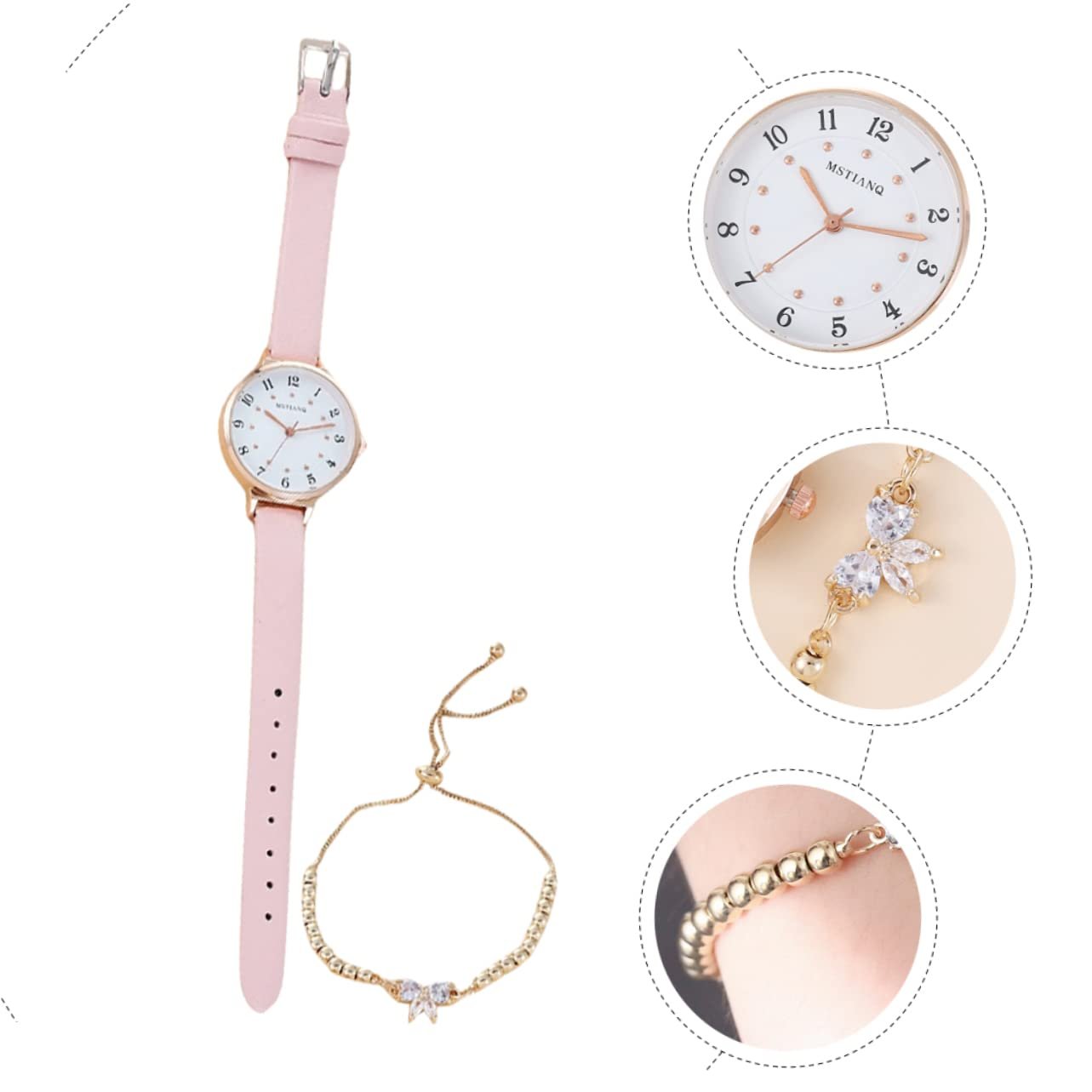 Часы Healvian Женские с Браслетом для Стильных Женщин Кварцевые для Особых Случаев, фото №9