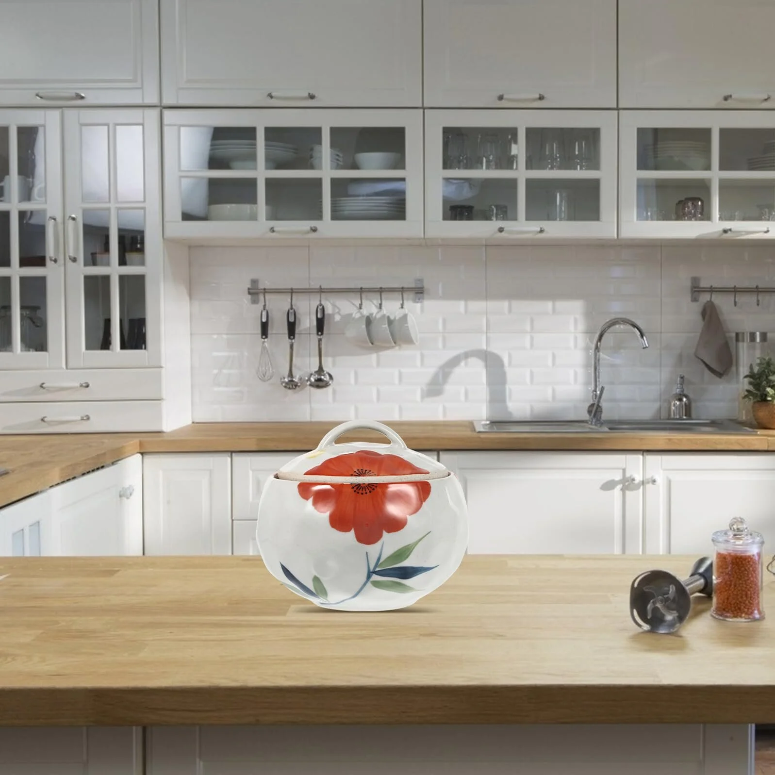 Горщик для супу TOYANDONA Керамічний з кришкою товстостінний Білий, фото №9 Горщик для супу TOYANDONA Керамічний з кришкою товстостінний Білий, фото №9