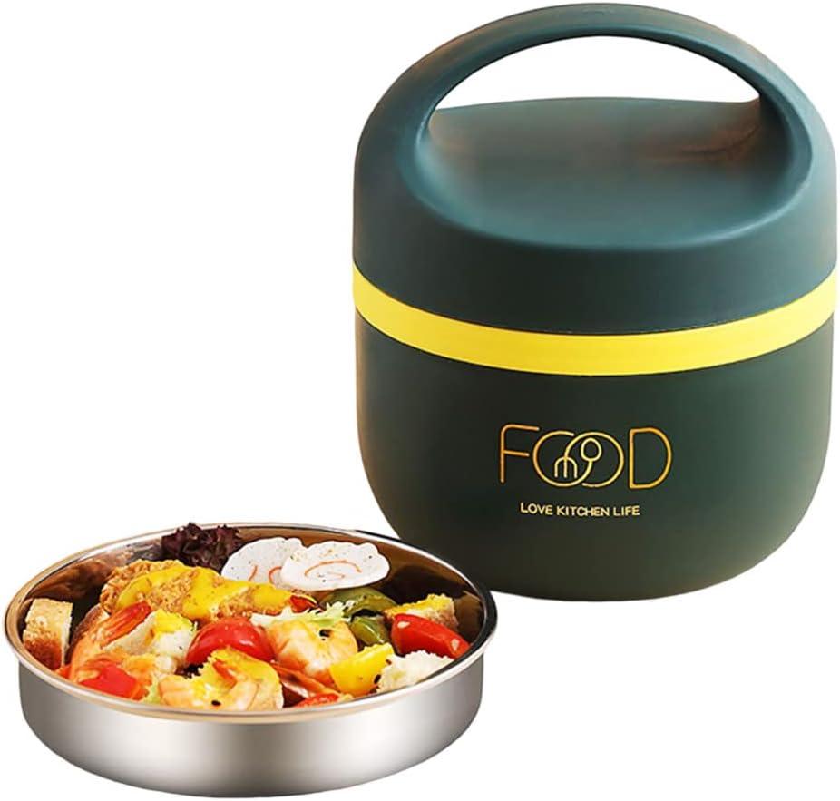 Комплект ланч бокс термо супница с приборами и термосумкой Food 1500 мл зеленый, фото №5