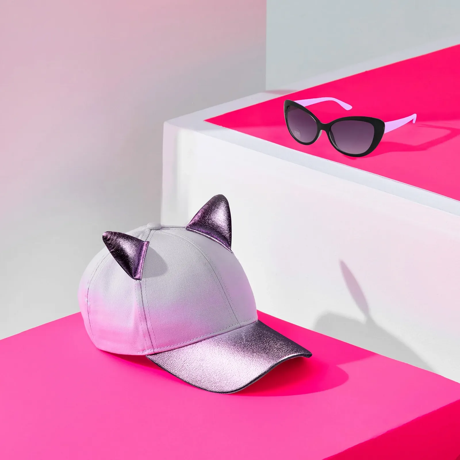 Бейсболка CityComfort набір з 2 шт., снепбек з вушками та сонцезахисними окулярами, дитяча для захисту від сонця, фото №2