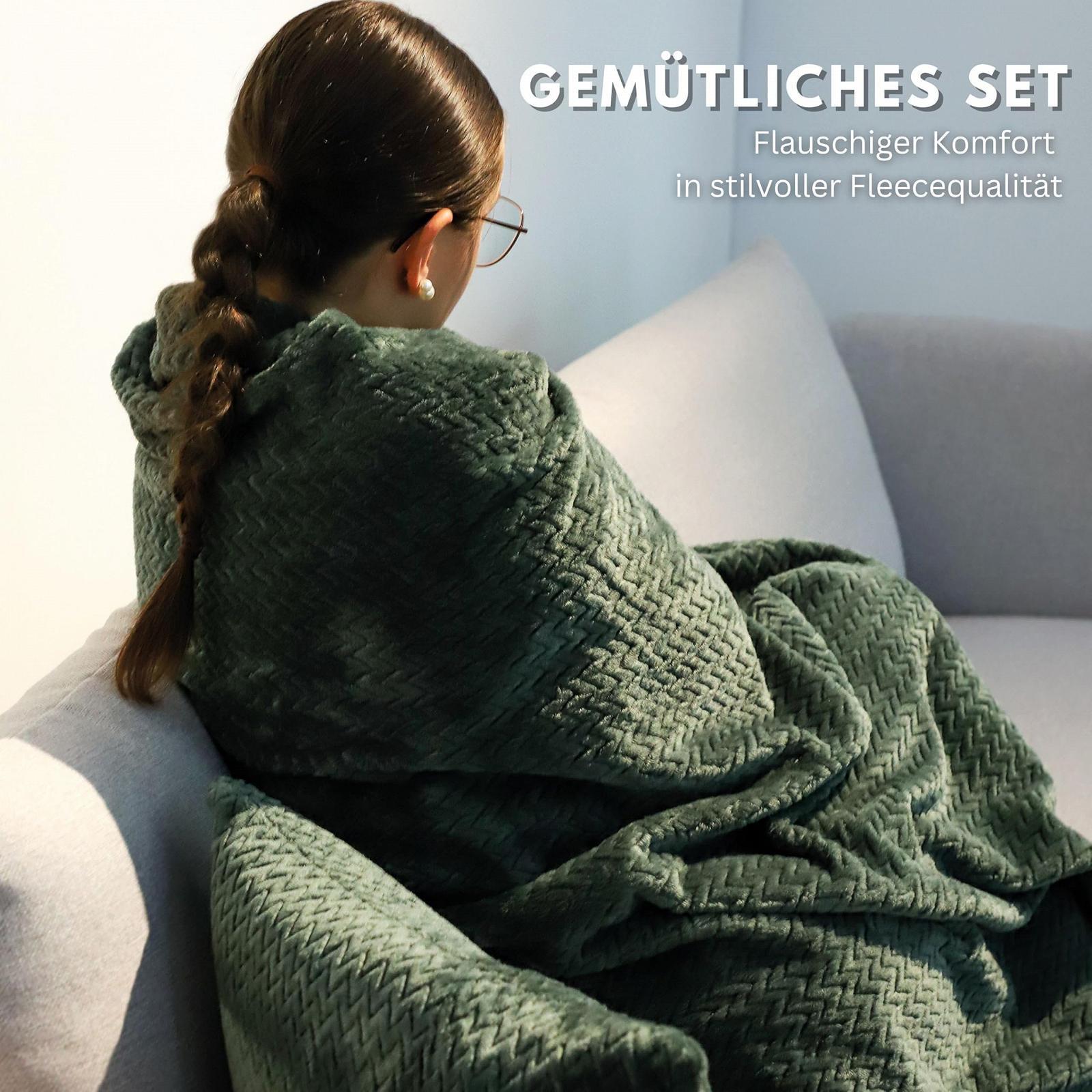 Комплект Плед Покривало Esprit Premium Плед 140 x 190 см + Наволочка 45 x 45 см Білий, фото №4